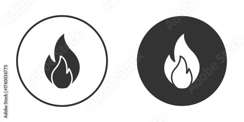Flame icon. filled flat sign for mobile concept. Vector graphics