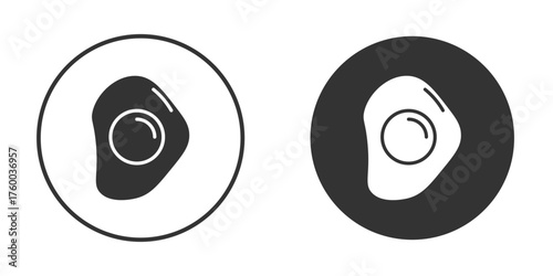 Egg fried icon. filled flat sign for mobile concept. Vector graphics