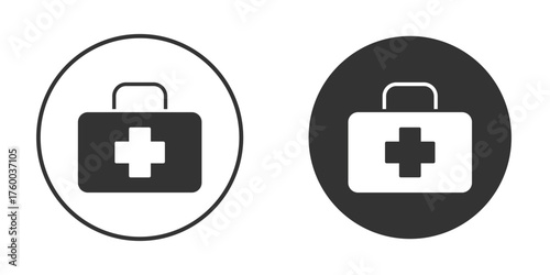 Doctor bag icon. filled flat sign for mobile concept. Vector graphics