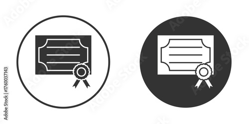 Diploma icon. filled flat sign for mobile concept. Vector graphics