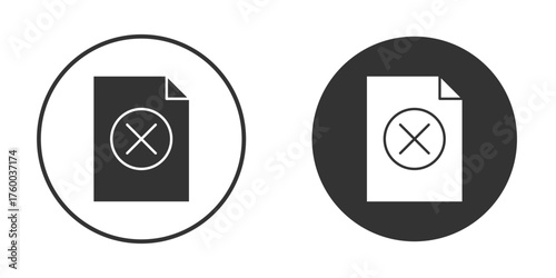 Delete Document icon. filled flat sign for mobile concept. Vector graphics