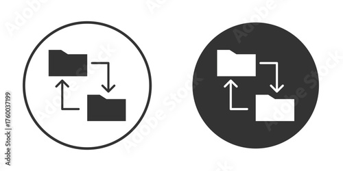 Data transfer icon. filled flat sign for mobile concept. Vector graphics
