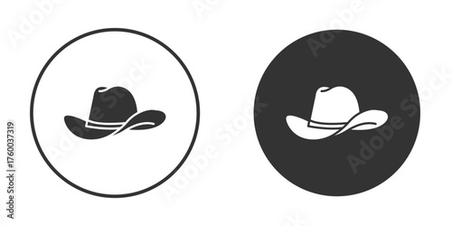 Cowboy icon. filled flat sign for mobile concept. Vector graphics