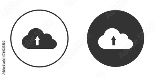Cloud upload icon. filled flat sign for mobile concept. Vector graphics