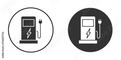 Charging station icon. filled flat sign for mobile concept. Vector graphics