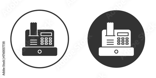 Cash register icon. filled flat sign for mobile concept. Vector graphics