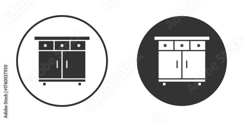 Cabinet icon. filled flat sign for mobile concept. Vector graphics