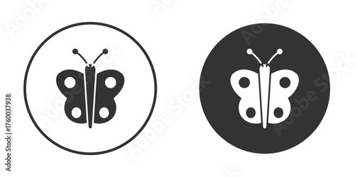 Butterfly icon. filled flat sign for mobile concept. Vector graphics