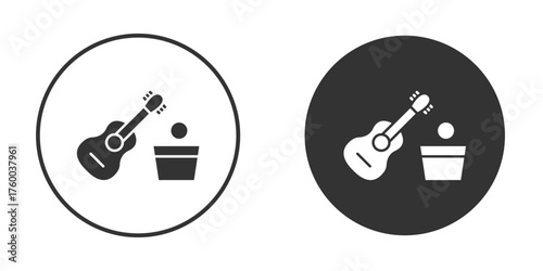 Busking icon. filled flat sign for mobile concept. Vector graphics