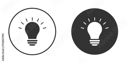 Bulb icon. filled flat sign for mobile concept. Vector graphics
