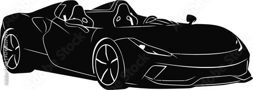 Convertible Supercar Open-Air Silhouette - Luxury Driving