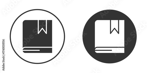Book bookmark icon. filled flat sign for mobile concept. Vector graphics