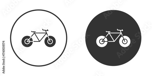 Biking mountain icon. filled flat sign for mobile concept. Vector graphics