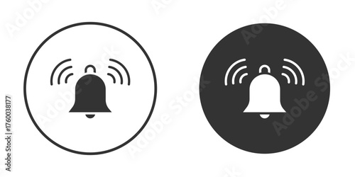 Bell ring icon. filled flat sign for mobile concept. Vector graphics