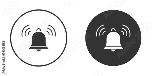 Bell ring icon. filled flat sign for mobile concept. Vector graphics