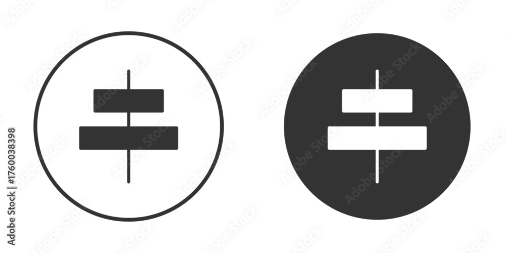 Fototapeta premium Align center icon. filled flat sign for mobile concept. Vector graphics