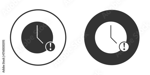 Alarm exclamation icon. filled flat sign for mobile concept. Vector graphics