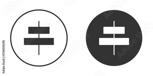 Align center icon. filled flat sign for mobile concept. Vector graphics
