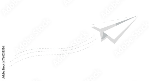 Paper Airplane Soaring Through Darkness: A Visual Metaphor for Freedom and Aspirations