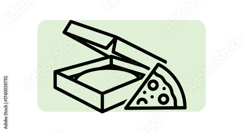 Pizza In A Box Artwork Concept For Restaurant Marketing And Culinary Designs