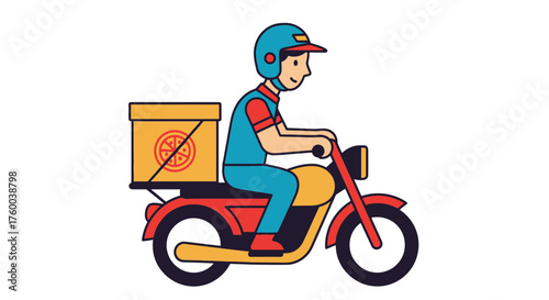 Pizza On Wheels: A Swift Delivery Of Food Service Illustration Design Concept