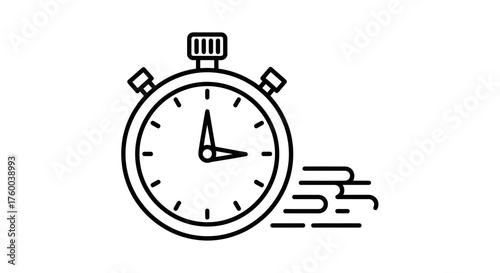 Precise Time Measurement Concept Depicted Using A Stopwatch Against A Stark Black Background