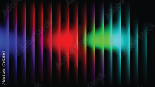 Vector art of abstract background with vertical lines and vibrant color gradients