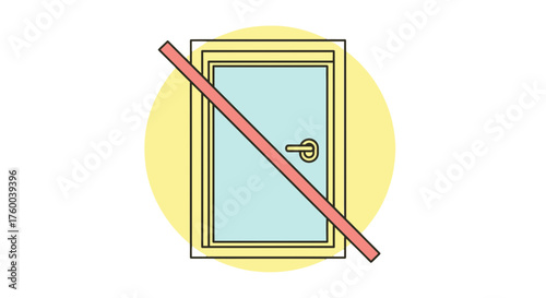 Prohibited Access Or Symbolic Denial Representation, Simple And Direct Visual Concept