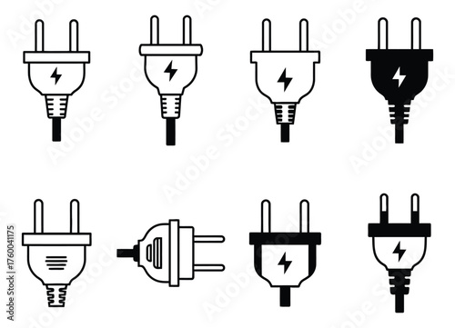 Essential Electricity Connectors and Power Supply Plugs Collection for Devices