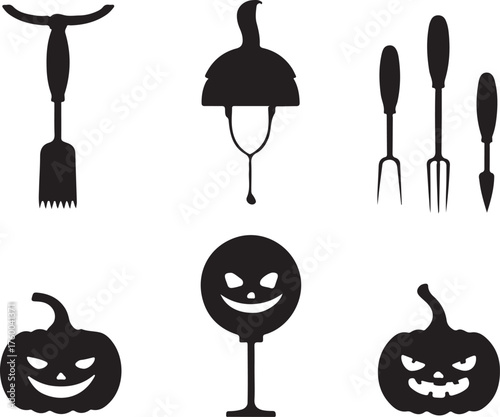 Silhouette of Pumpkin carving tool,kit