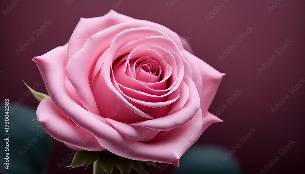 Fototapeta premium Close Up Of A Single Pink Rose