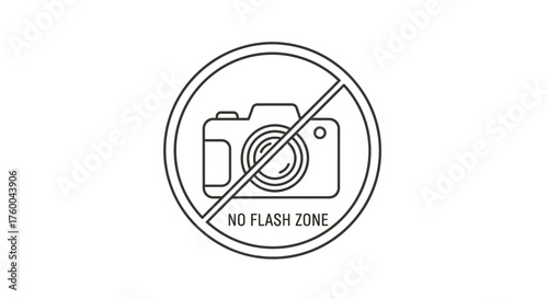 Prohibition of Photography With Flash in Specified Zones, No Flash Allowed Imagery