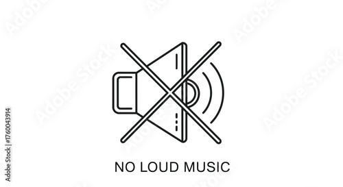 Prohibition Of Sound: An Icon Suggesting Quiet, Avoidance Of Audio, And No Noise Themes