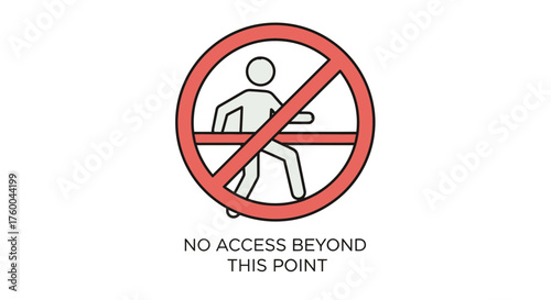 Prohibition Sign: No Entrance Beyond This Point, Restricted Zone Conceptualization