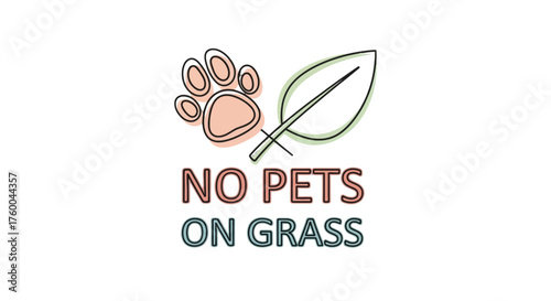 Prohibition Sign Showcasing The Exclusion Of Pets from Landscaping and Parks areas