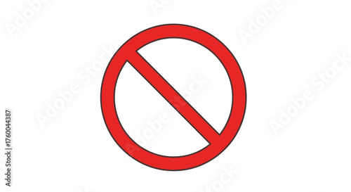 Prohibition Sign Symbolizing Restrictions and Invalidation on a Black Backdrop Graphic Design
