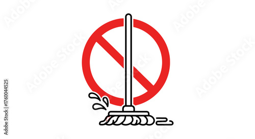 Prohibition Symbol Depicted With Graphic Design, Forbidden Icon and Abstract Concepts
