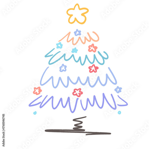 “Whimsical Christmas Trees – Minimal Holiday Doodles”