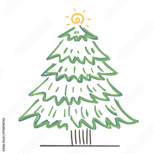 “Whimsical Christmas Trees – Minimal Holiday Doodles”