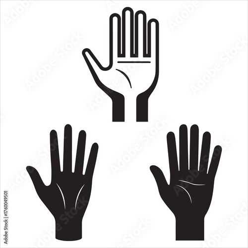 human hand  vector line art
