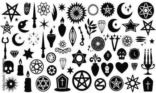 Halloween Occult Stencils: Spooky Moon, Star, and Skull Patterns for DIY Decor and Party Ideas 2025
