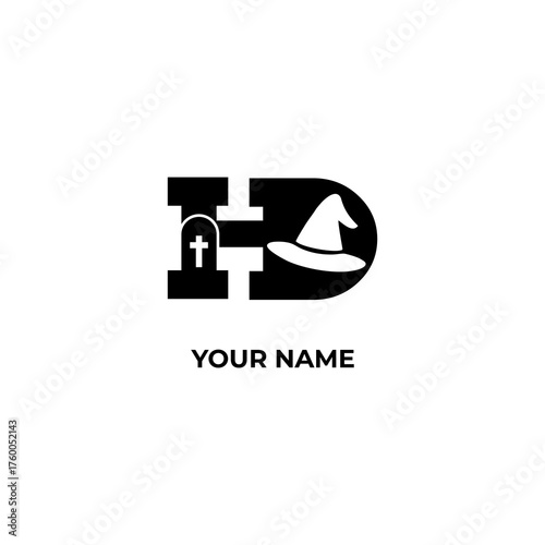 letter HD halloween logo