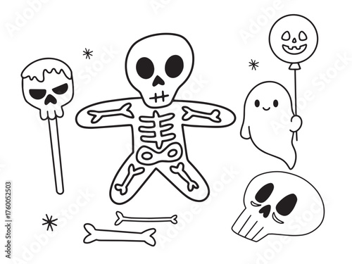 Halloween decorations vector illustration