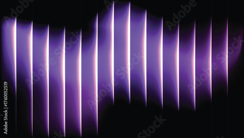 A vertical glass motion, glowing white, purple, fractal glass effect gradient on a black background, ribbed, Spectrum waves effect, ethereal glass effect, neon, sense of motion, 8K.