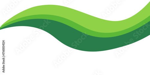 Green creative wave business banner background