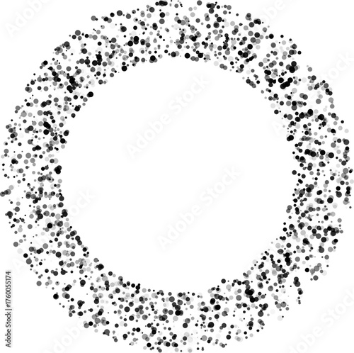 Compact circular design featuring multiple dense dot rings forming an intricate radial arrangement.