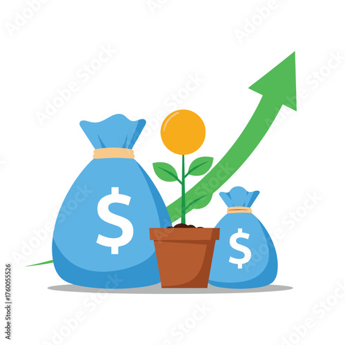 Visual representation of financial growth and wealth accumulation through smart investment strategies and careful financial management.