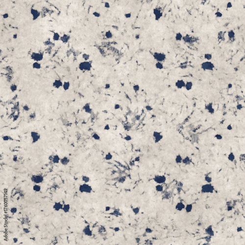 Indigo Washed Folk Spotty Textured Pattern