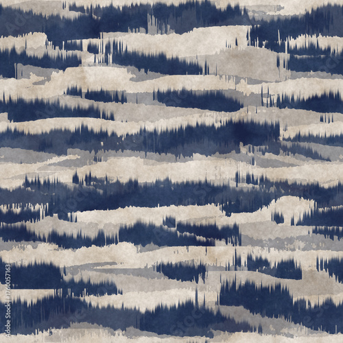 Folk Brush Strokes Textured Pattern