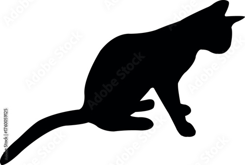 a cat body silhouette vector